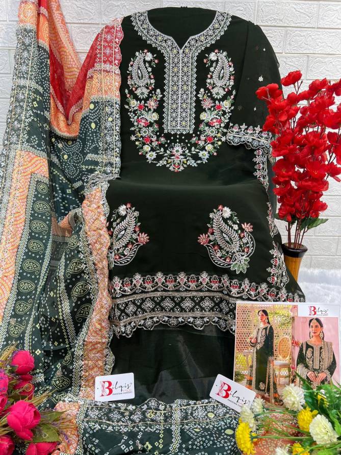 Bilqis B 17 A To H Embroidery Faux Georgette Pakistani Suits Wholesale Shop In Surat
